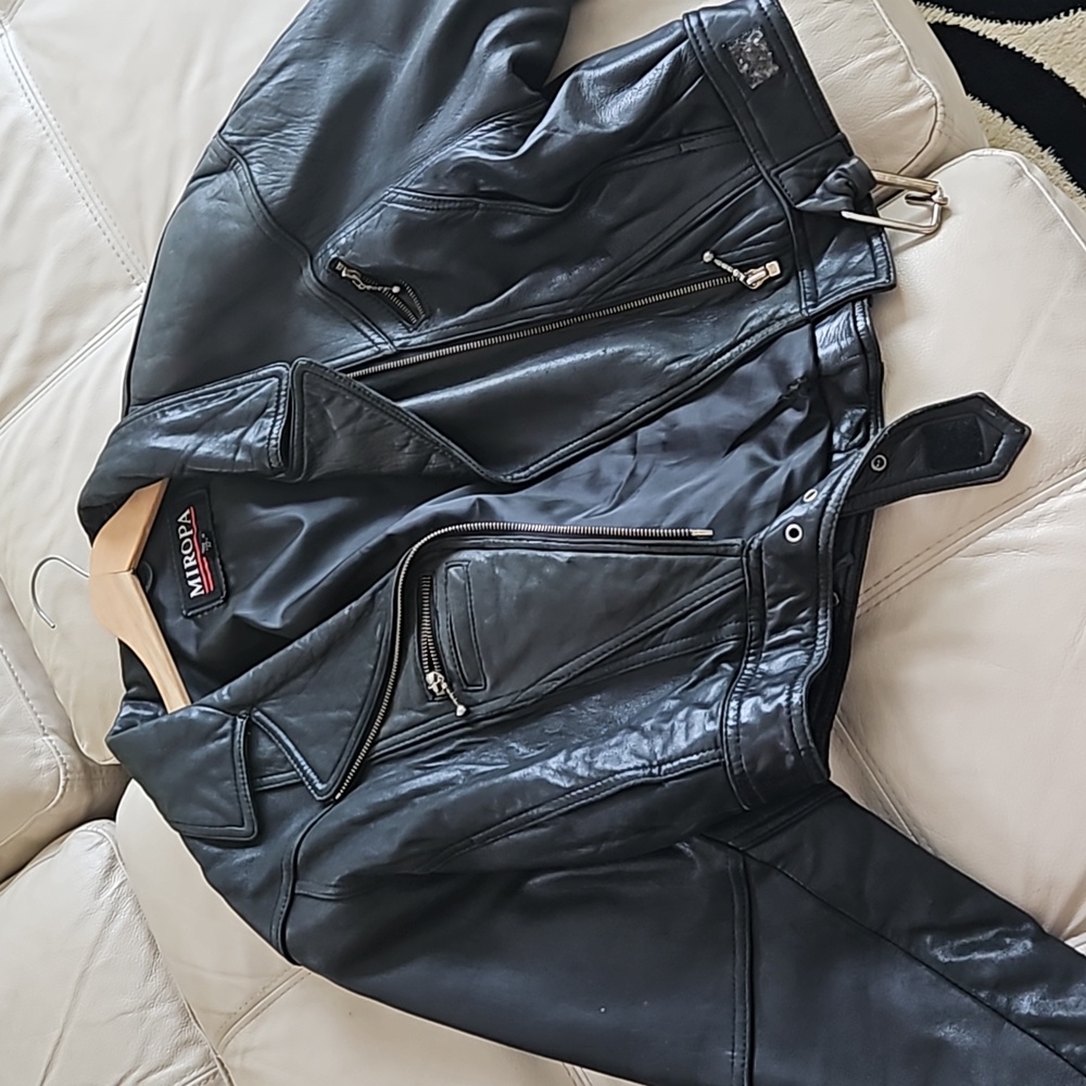 Leather women's mot jacket